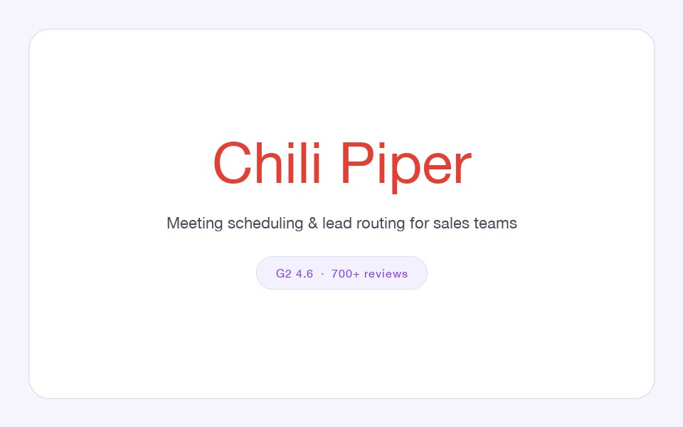 Página de inicio de Chili Piper para programar y enrutar reuniones
